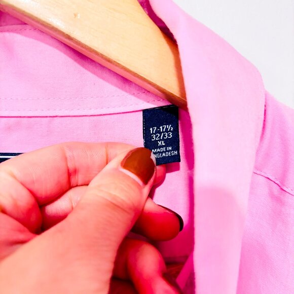 IZOD Pink button-down shirt | Classic lightweight cotton feel | Men's XL * - Picture 8 of 8